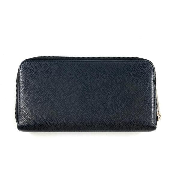 CHANEL Authentic Black Caviar Leather Logo Wallet - Picture 4 of 8